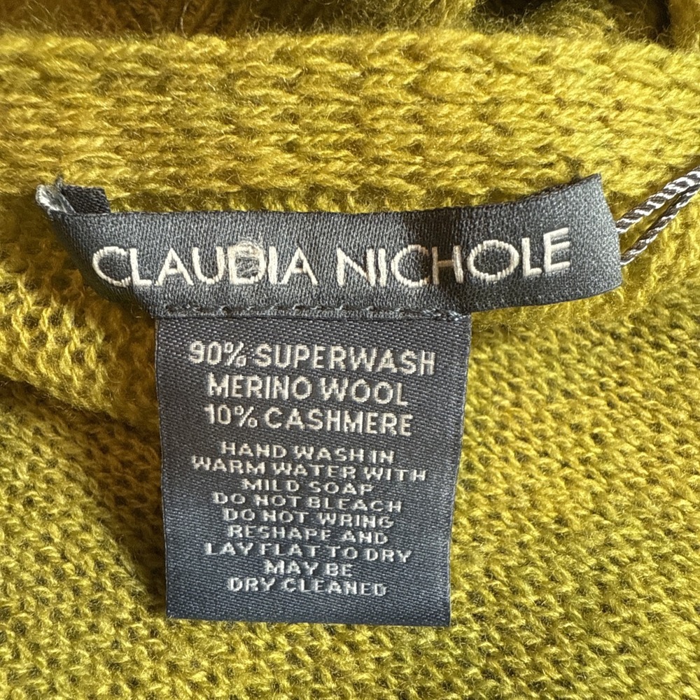 Claudia Nichole Alashan Cashmere Merino Wool Blend Wrap Scarf Mustard Yellow NWT - Picture 6 of 7